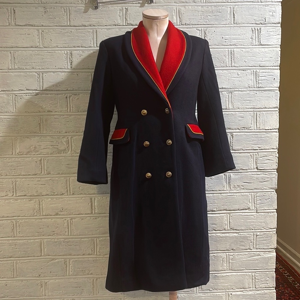 Rothschild military style wool coat, size S.